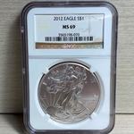 2012 American Eagle Silver One Ounce Certified / Slabbed MS69 - 070