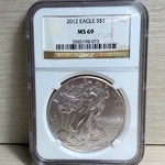 2012 American Eagle Silver One Ounce Certified / Slabbed MS69 - 073