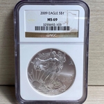 2009 American Eagle Silver One Ounce Certified / Slabbed MS69