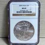 2009 American Eagle Silver One Ounce Certified / Slabbed MS69