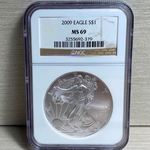 2009 American Eagle Silver One Ounce Certified / Slabbed MS69