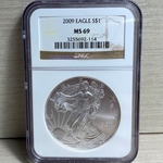 2009 American Eagle Silver One Ounce Certified / Slabbed MS69