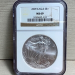 2009 American Eagle Silver One Ounce Certified / Slabbed MS69 - 110