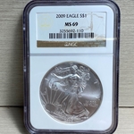 2009 American Eagle Silver One Ounce Certified / Slabbed MS69