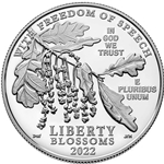 2022 First Amendment to the United States Constitution Platinum Proof Coin - Freedom of Speech