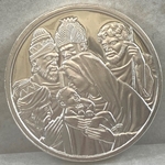 2003 Christmas, One Ounce, .999 Fine Silver Round