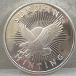 Sunshine Minting, One Ounce, .999 Fine Silver Round