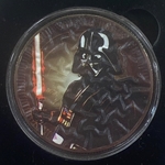 2019 Niue STAR WARS Darth Vader Silver  1 oz Colorized Black Ruthenium Mintage 100