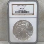 2006 American Eagle Silver One Ounce Certified / Slabbed MS69 - 082