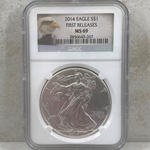 2014 American Eagle Silver One Ounce Certified / Slabbed MS69 - 267