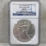 2012 American Eagle Silver One Ounce Certified / Slabbed MS69 - 079