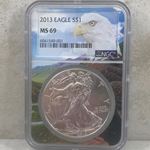 2013 American Eagle Silver One Ounce Certified / Slabbed MS69 - 001