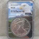 2013 American Eagle Silver One Ounce Certified / Slabbed MS69 - 008