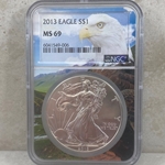 2013 American Eagle Silver One Ounce Certified / Slabbed MS69 - 006