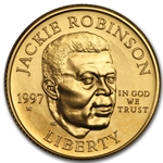 1997-W Uncirculated Jackie Robinson $5 Gold Coin