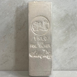 1 Kilo Silver Bar - Cast-Poured Silver-Town .999 Fine Silver Bar, 35.274 Oz