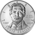 2009-P Uncirculated Louis Braille Silver Dollar