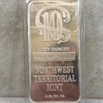 Northwest Territorial Mint .999 Fine 10 oz Silver Bullion Bars