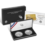 World War I Centennial 2018 Silver Dollar and Army Medal Set