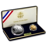 1996-W Proof Smithsonian 150th Anniversary Gold / Silver Coin Set, 1 Each