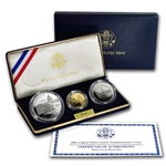2001-W Proof Capitol Visitor Center $5 Gold / Silver Coin Set, 1 Each