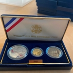 1991-1995 World War II 50th Anniversary Five Dollar Gold Commemorative Coin Set, 1 Each