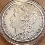 1892 Morgan Silver Dollar