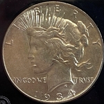 1934-D Peace Silver Dollar