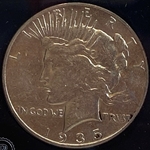 1935-S Peace Silver Dollar