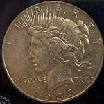 1935-P Peace Silver Dollar