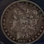 1881-S Morgan Silver Dollar Tombstone