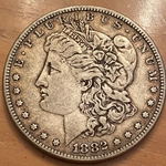 1882 Morgan Silver Dollar