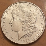 1884 Morgan Silver Dollar