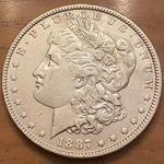 1887 Morgan Silver Dollar