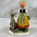 Goebel Figurine, Hahn 504 SINGING GIRL AND CAT Tmk 4