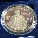 2004-P Proof Thomas Edison Silver Dollar