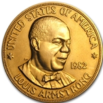 1982 Louis Armstrong, U.S. Mint 1 oz Gold Commemorative Arts Medal, 1 Each
