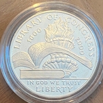 2000-P Proof Library of Congress Silver Dollar