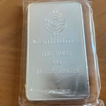 10 Troy Oz Silver Bar .999 Fine "CentriumX"