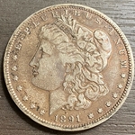 1891-O Morgan Silver Dollar