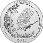 2015 ATB 5 Oz 999 Fine Silver Coin, Kisatchie National Forest