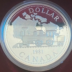 1981 1 Dollar - Elizabeth II Trans-Canada Railway