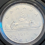 1976 1 Dollar - Elizabeth II large 2nd portrait