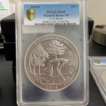 2018 ATB 5 Oz 999 Fine Silver Coin, Pictured Rocks National Lakeshore, SP69