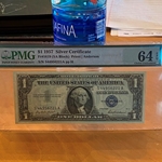 Silver Certificate, 1957, $1.00, PMG 64