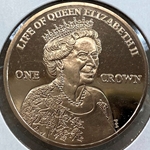 2012, 1 Crown - Elizabeth II Visit to Canada, Isle of Man