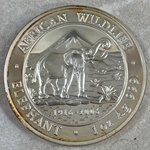 2006 1000 Shillings Elephant, 1 oz Ag 999, Somalia