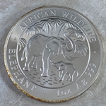 2007 100 Shillings Elephant, 1 oz Ag 999, Somalia