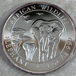 2015 100 Shillings Elephant, 1 oz Ag 999, Somalia