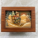 M.I. Hummel Four Seasons Music Box Series, First Edition, Ride Into Christmas 3,716 of 10,000